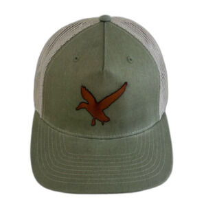 Richardson Cap Hat Unisex Snapback Tan Sewee Outpost Leather Emblem Patch Cap